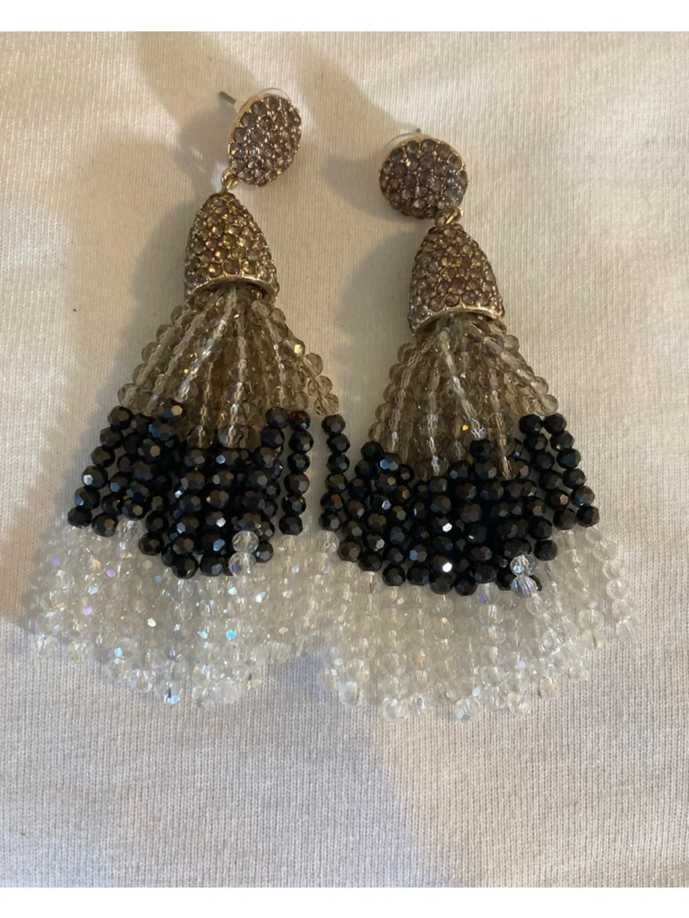 Baublebar Beaded Fringe Statement Chandelier Earrings